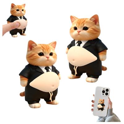 Aninako Большой Котик Сквиши 3D Новый Мягкий Животик Маршмеллоу Сквиши Большая Собака Кошка Снятие Стресса Милые 3D Маршмеллоу Пушистые Стикеры для Планера Чехла Телефона