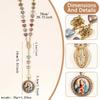 Retro Rosary Beads Chains Multi-color Mary Necklace Fashion Prayer Pendant  Women Girls