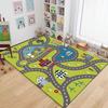 Детский ковер с машинками, коврик-плеймат с гоночной трассой, ковер с дорожным движением для игр в игровой комнате, карта городской жизни, игровой коврик для спальни мальчиков