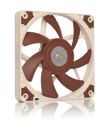 Noctua Premium Тихий Тонкий Подключение NF-A12x15 FLX, Вентилятор, 3-контактный (120x15мм, Коричневый)
