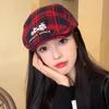 Хлопок Винтаж Береты Шляпа Японские Кепки Газетчика Модные Клетчатые Береты Щенки Женщины