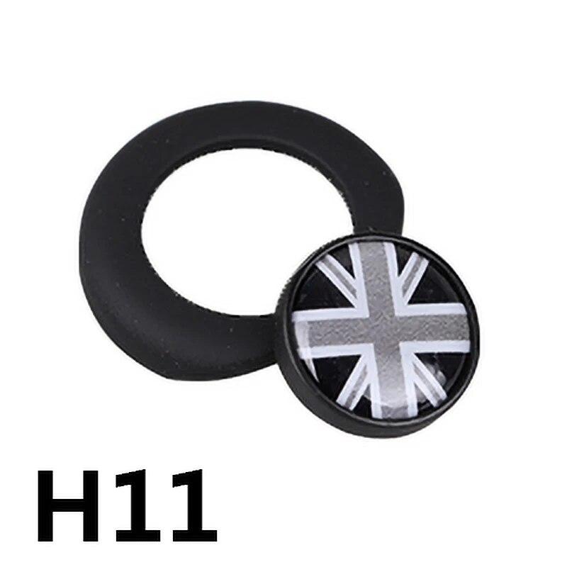 Одна кнопка «Пуск», декоративная наклейка для автомобиля, серебристый и черный металлический материал, эпоксидная смола, узор для MINI COOPER R55 R56 R60 R61