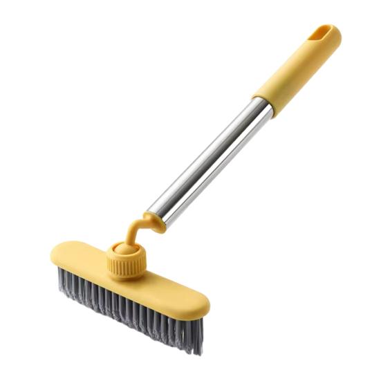 Crevice Brush with Extended Handle Universal Rotation Design V-Shaped Dense Bristles Stubborn Stain Remover Brush