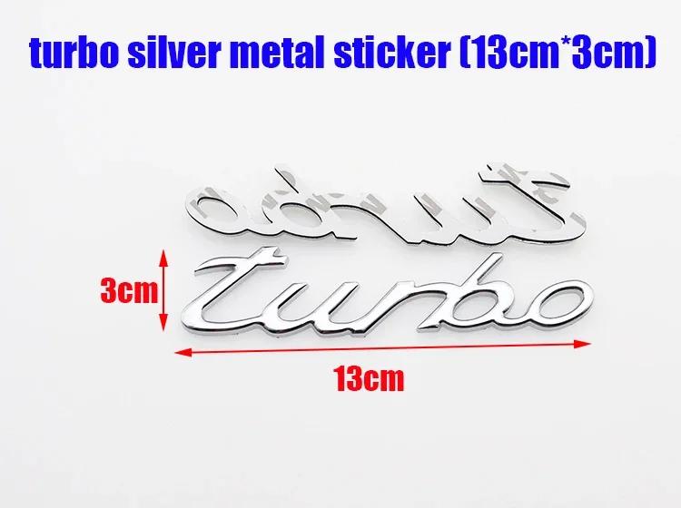 1pcs 3D metal turbo Fender Tail Car logo side badge Creative decoration rear bumper trunk emblem sticker NMY5 Accessories For Porsche
