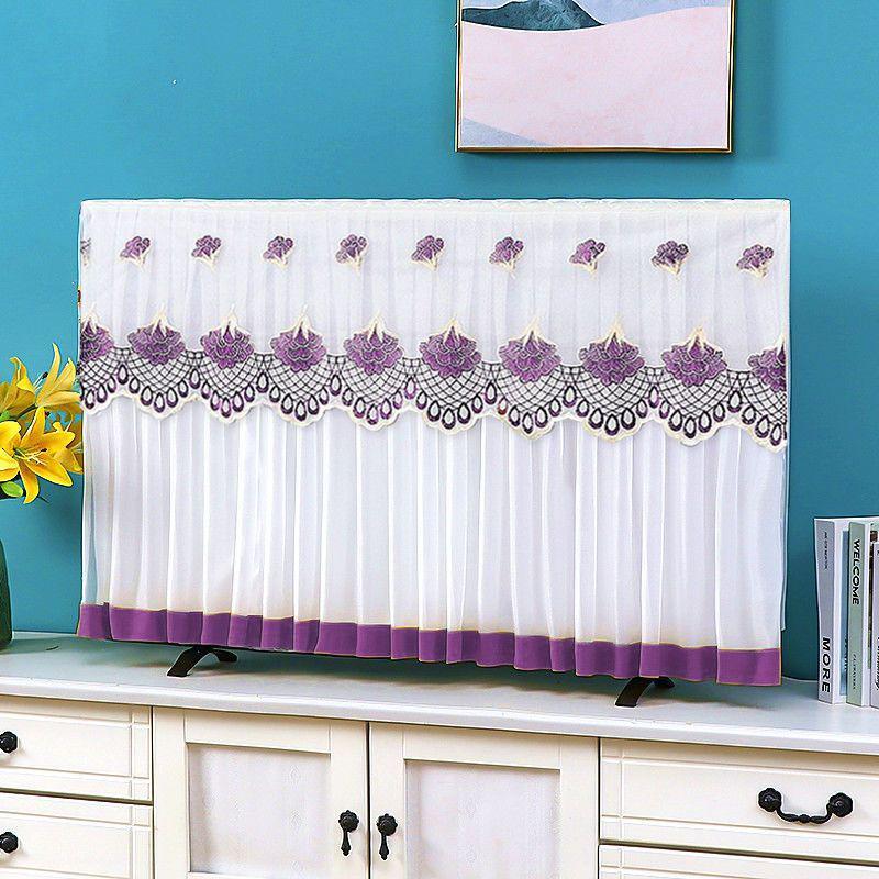 Универсальная пылезащитная крышка для телевизора в китайском стиле - Полное покрытие, Включение без снятия, Совместимость 55-75 дюймов