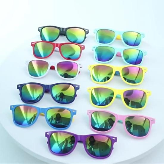 Детские солнцезащитные очки унисекс с градиентными цветными линзами, анти-УФ-защита от солнечного света, защита глаз, ясное зрение, реквизит для фотосессии, детские очки для открытого бассейна