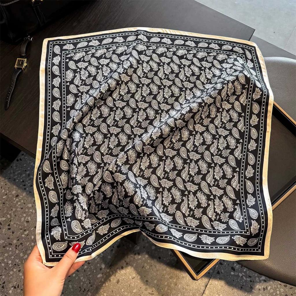 Scarf Silk Bandana Women Square Scarves Wrap Kerchief Spring Fashion Luxury High Quality Headband Hijab Shawls