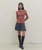 MAKE A TOAST Knit Asymmetrical Off-Shoulder Top Red Mbdfto005Rd