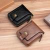 Small Vintage Card Holder Fashion Coin Store Money Coin Purse Purse Zipper Clutch Men's Wallet