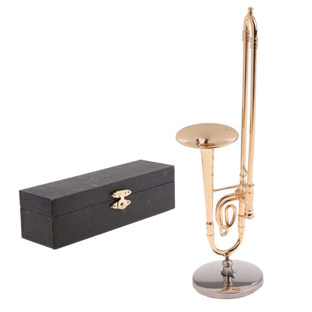 1/6 Scale Trombone Copper Music Model Dollhouse Miniature Accessory for 12in Figure Display 1/6 Hot Toy Musical Instrument Model