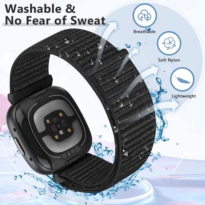 Ремешок для Fitbit Versa 3 4 аксессуары для ремешка Нейлоновая петля замена Дышащий Спортивный ремень Correa Браслет Fitbit Sense 2 ремешок