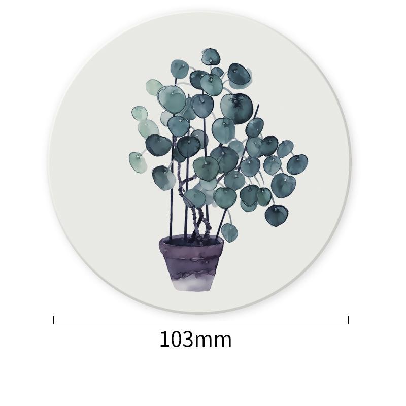 Круглая подставка под чашку, форма растения, диатомит, противоскользящая изоляционная подкладка, коврик для чашки, держатель для напитков, подставка для кружки, украшение для дома, стола, кухонная утварь