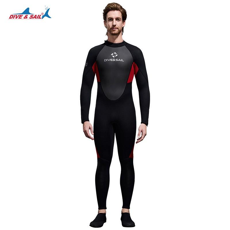 Diving Wetsuit Men Full Body 3mm Neoprene Long Sleeve Snorkeling Surfing Swimming Warmth Protection