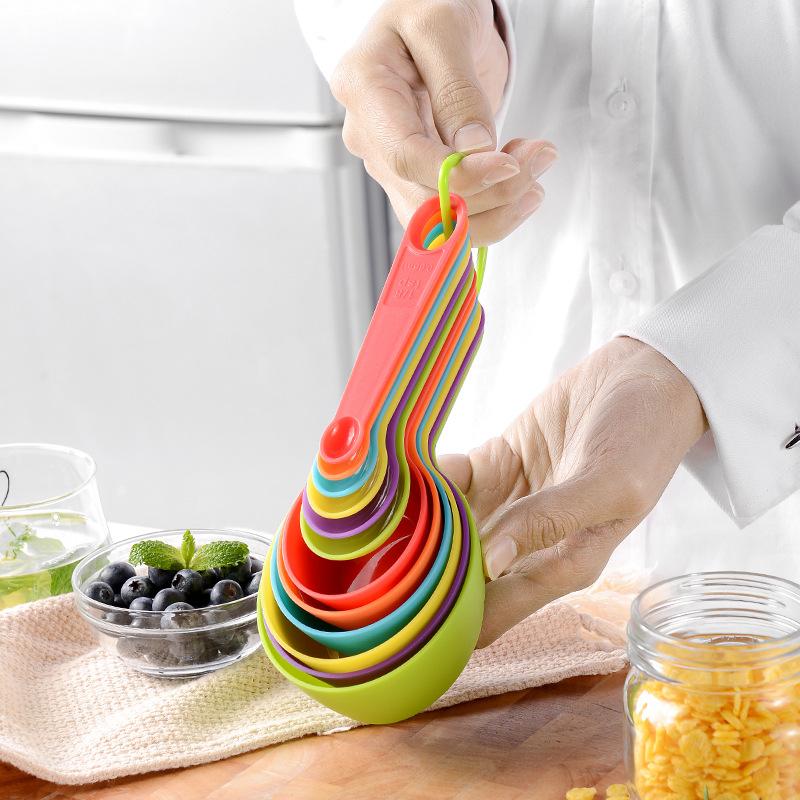 12 шт. многоцелевая мерная ложка для кофе, порошка, специй, складная мерная ложка для сахара, муки, пластиковый мерный стаканчик, набор инструментов