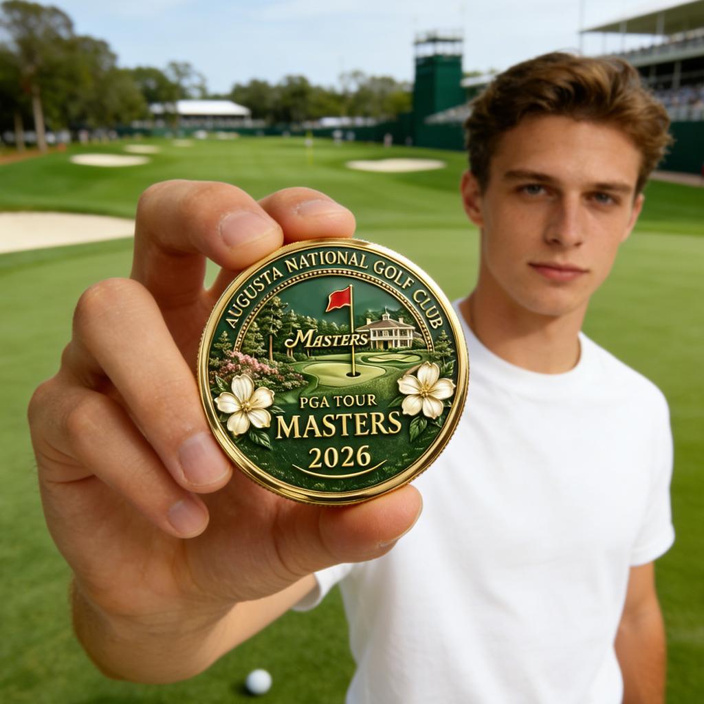 Памятная монета Masters по гольфу 2026 года Декоративное украшение для дома Металлическая коллекционная монета Ограниченная серия
