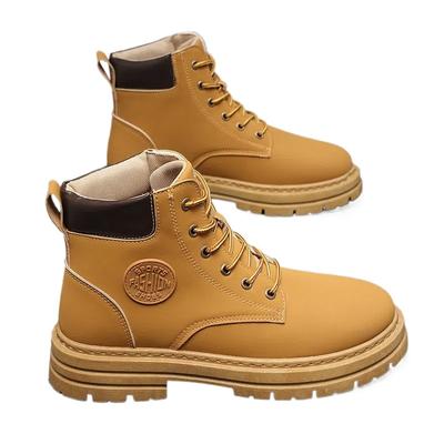 Мужская обувь Осенние новые высокие ботинки Tooling Ботинки в британском стиле Короткие ботинки Универсальные ботинки на платформе Модная обувь