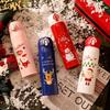 Stainless Steel Bouncing Straw Thermos Cup Vacuum Flask Insulated Water Bottles Christmas Elk Santa Cups Gifts for Kid Drinkware
