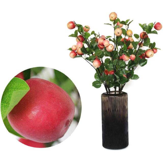 Okngr Искусственные цветы, Имитация яблоневой ветки Искусственные цветочные ветки Красные цветущие цветы Имитация цветка Искусственные цветы Реквизит для фотосъемки