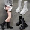 New Women's Boots Midsole Motorcycle Boots  British Style Thick Soled Martin Short Boots Women's Boots