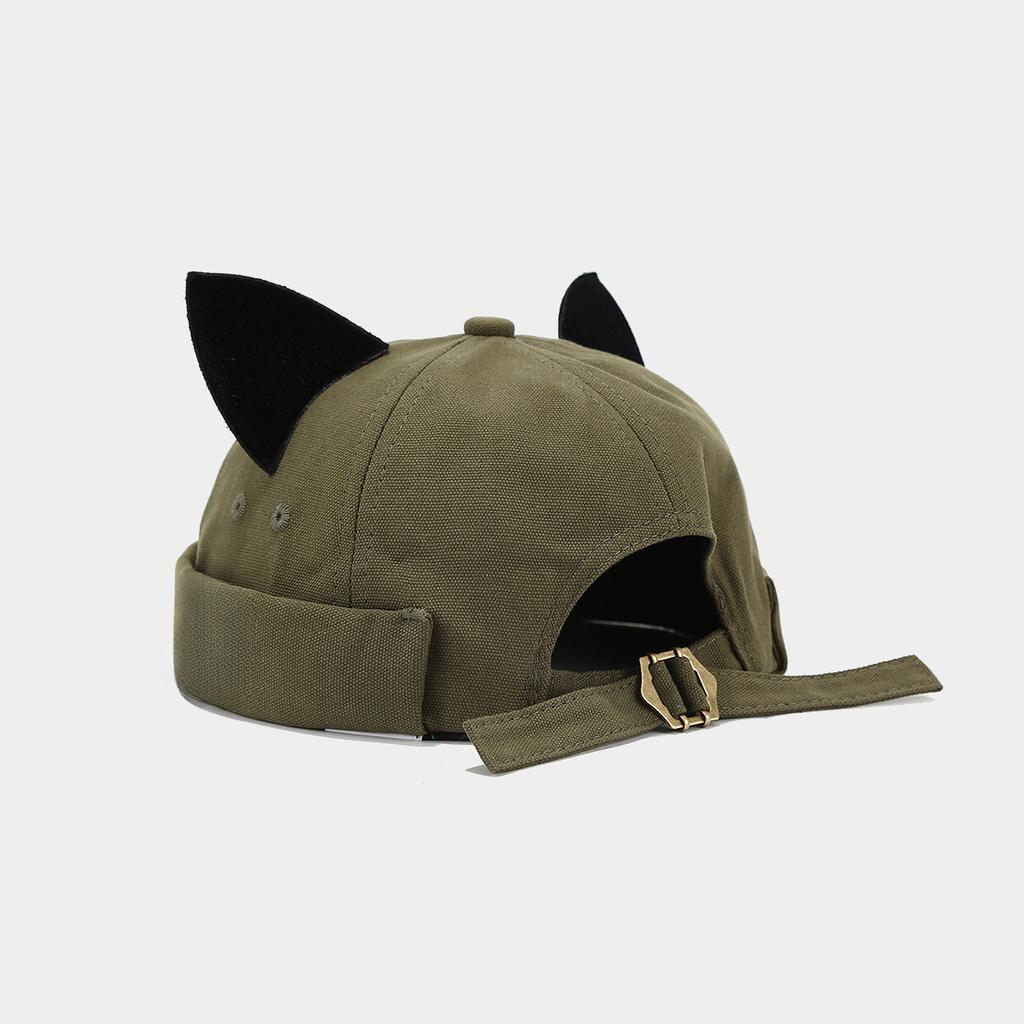 Новый японский стиль, милый и универсальный, кошачьи ушки (Хлеб в форме кошачьих ушей, приготовленный на пару), Шляпа «Дыня», Женская, Летняя, Корейская версия, Без полей