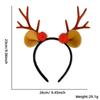 Очаровательный коричневый ободок с рогами северного оленя и красными помпонами для рождественских вечеринок