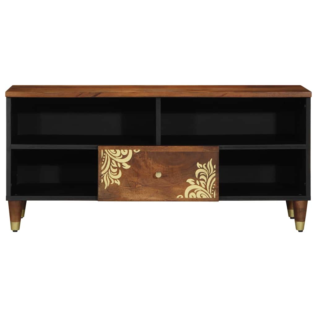 TV Cabinet in Honey Brown 100 x 33 x 46 cm Solid Mango Wood