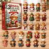 24 Day Surprising Box Christmas Highland Cow Advent Calendar, Cute 3D Collectible Mini Festive Countdown Party Favors Figures, Farmhouse Holiday