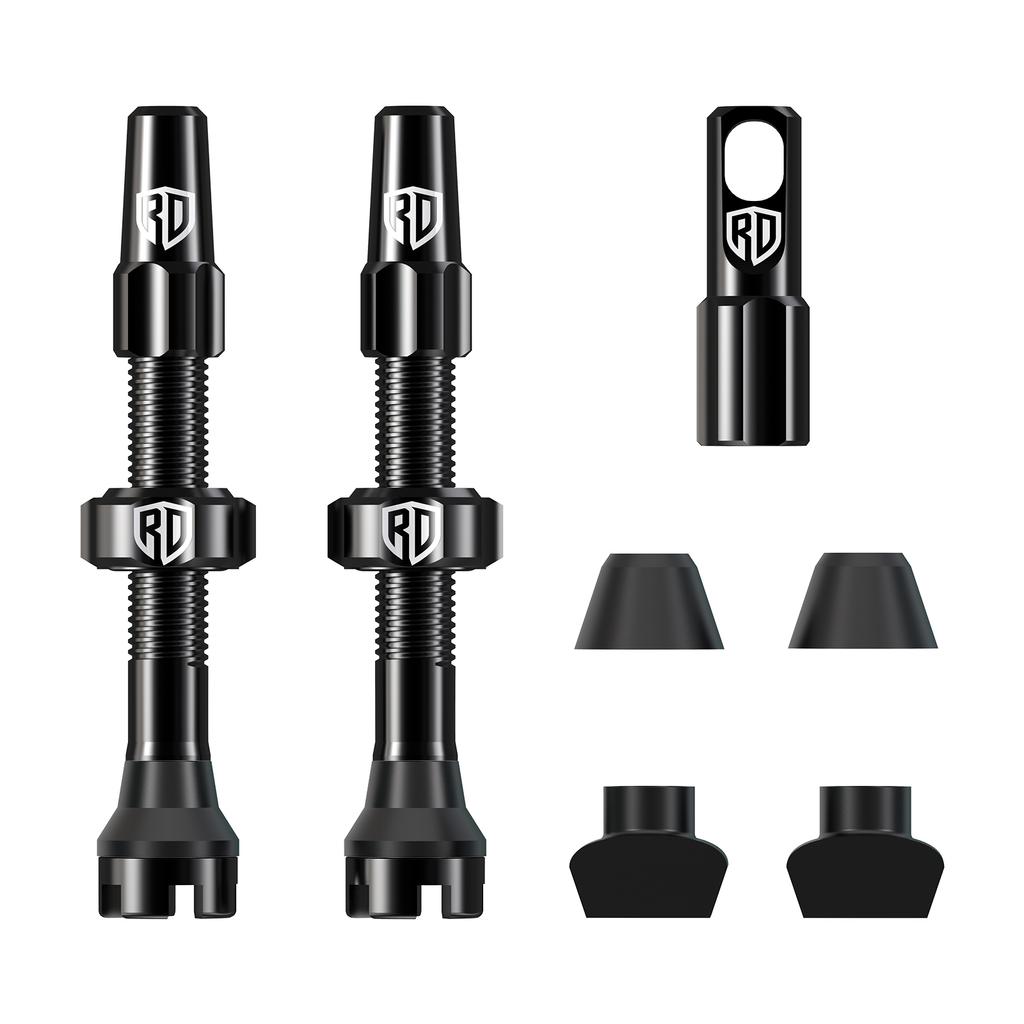 RACEDUEL Bike Tubeless Valve 44MM 60MM 80MM Bicycle Tubeless Presta Valves Aluminium Alloy CNC Valve for Tubeless Road MTB2