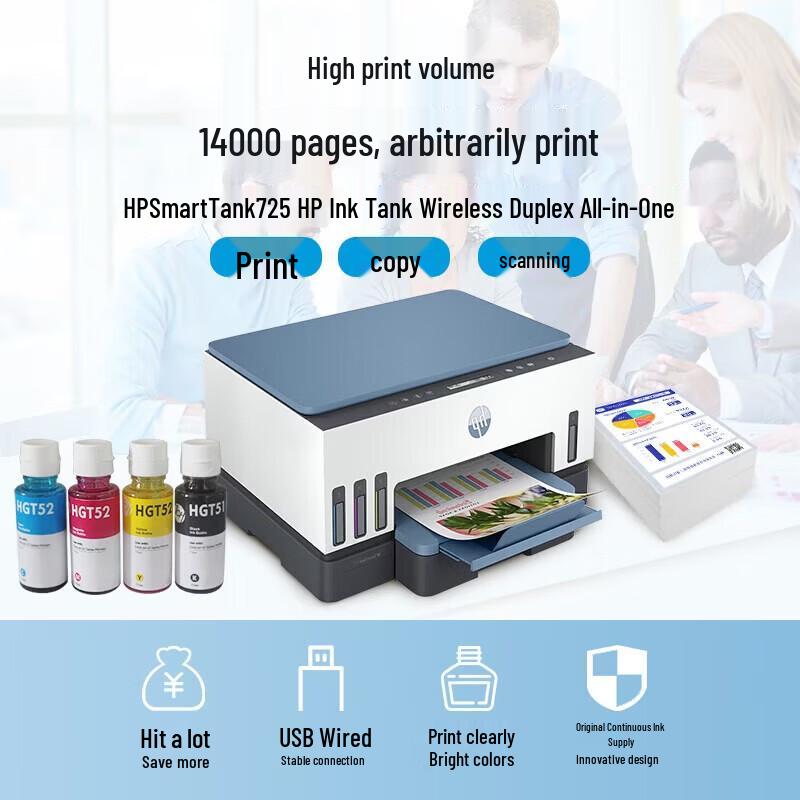 HP Smart Tank 725 Wireless All-in-One Ink Tank Printer CN plug (adapter included)