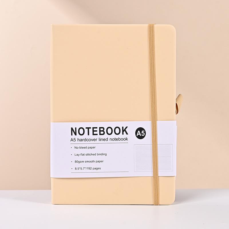 Эксклюзивная записная книжка на завязках из искусственной ПУ кожи - издание «Макарон» с линованными страницами цвета слоновой кости