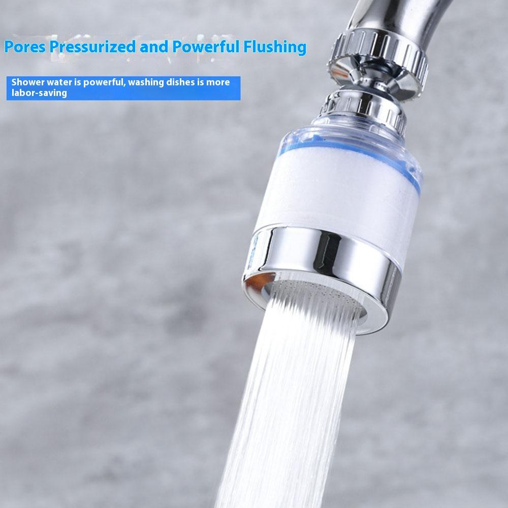 Faucet Filter Splash-Proof Aerator Universal Kitchen Tap Water Pressure Booster Rotating Spout