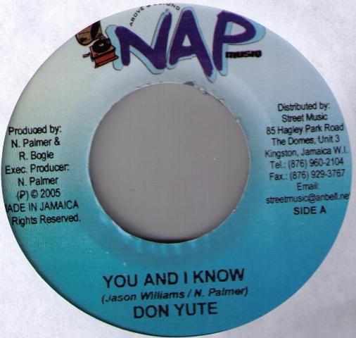 7-дюймовая пластинка DON YUTE EL FECO You And I Know Hold On NONE NAP Musiq 2005 Ямайка Регги Ска Даб Б/у