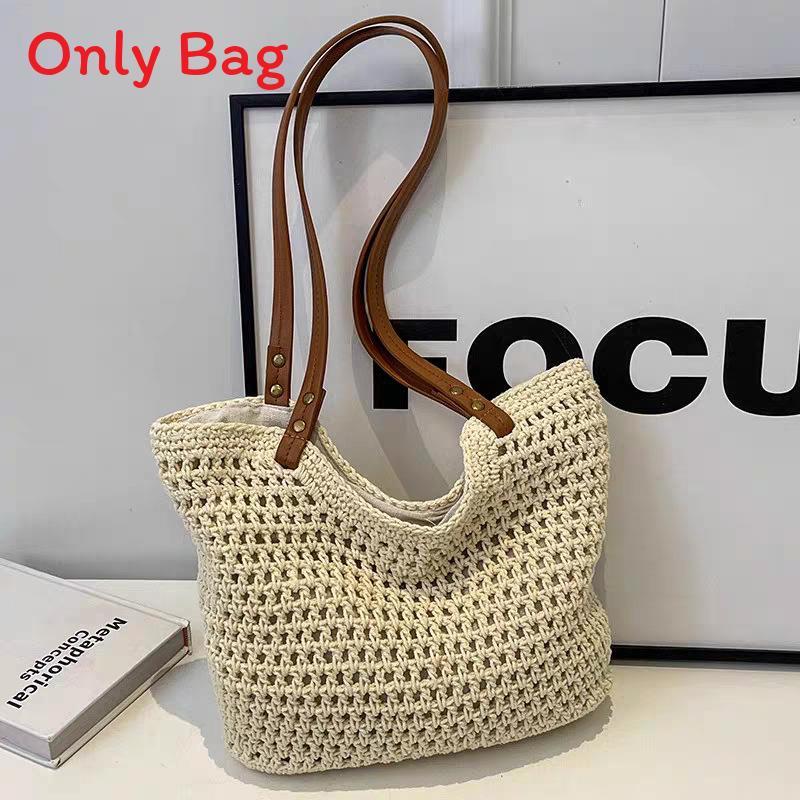 Artisanal Handwoven Small Tote With Zipper Closure For Spring Outings