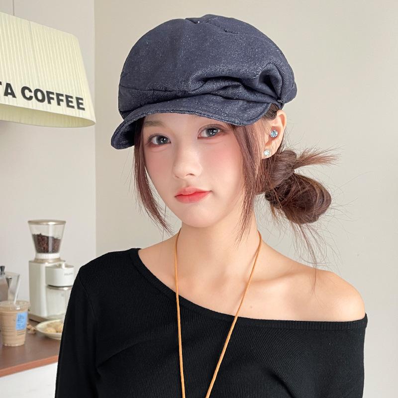 Ретро Универсальный Шерстяной Берет Подчеркивающий Лицо Утиный Язычок Восьмиугольная Шляпа Детская Теплая Ветрозащитная Шляпа Газетчика