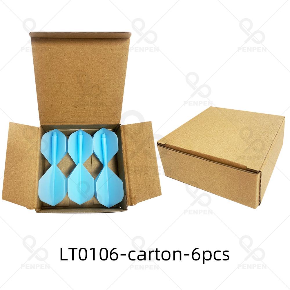 Professional Dart Flights 6pcs Boxed PP Material Durable 2BA Screw Soft 75mm Purple Color LT01-carton-6pcs