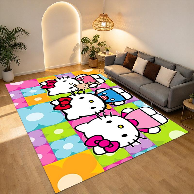 Hello Kitty Living Room Nonslip Area Rug Soft Carpet For Bedroom Game Playroom Sofa Office Home Decor Doormat Christmas Gift C926833