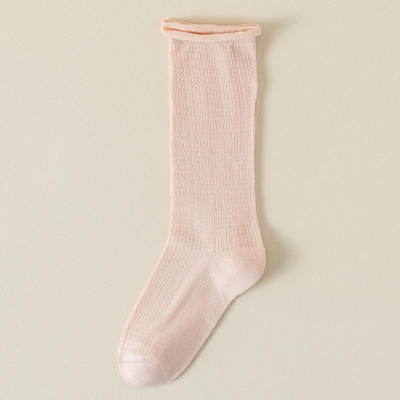 Женские весенне-летние тонкие сетчатые носки-пинетки без косточек с подвернутым краем, свободные