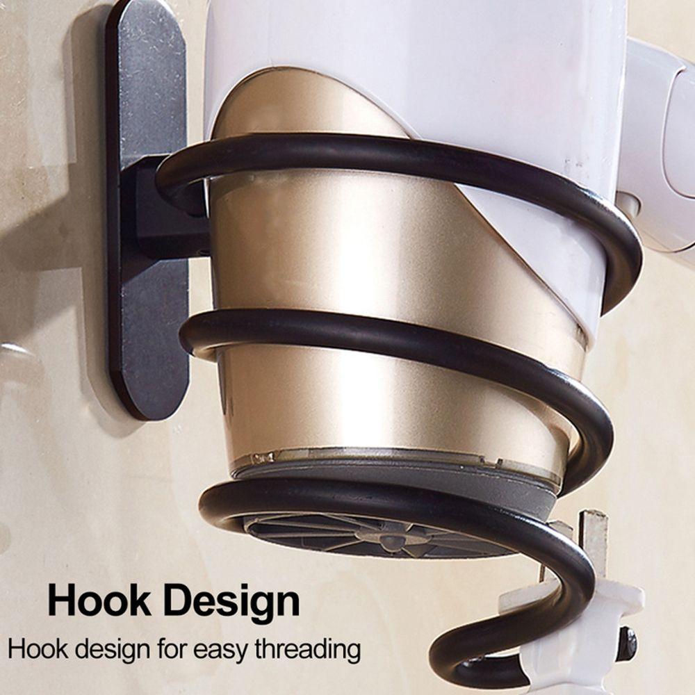 Storage Rack Spiral Stand Hanger Hair Dryer Holder Storage Shelf Hairdryer Rack Bathroom Accessory