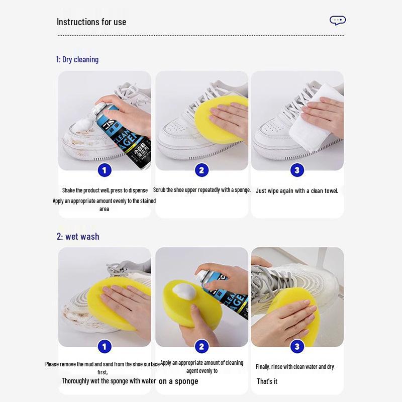 Белая пенка для чистки обуви: Средство для удаления пятен и желтизны без стирки, мусс для сухой чистки со щеткой для полировки обуви