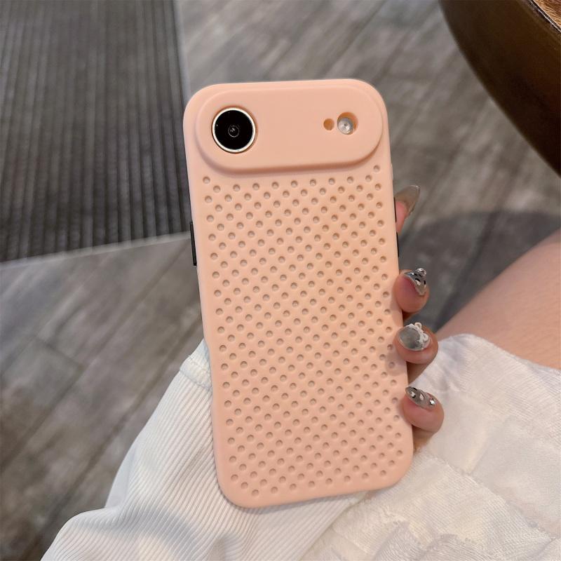 Дышащий охлаждающий чехол для телефона с теплоотводом для iPhone 17 Air 16 16e 15 14 13 12 Mini 11 Pro Max Plus Мягкая силиконовая крышка