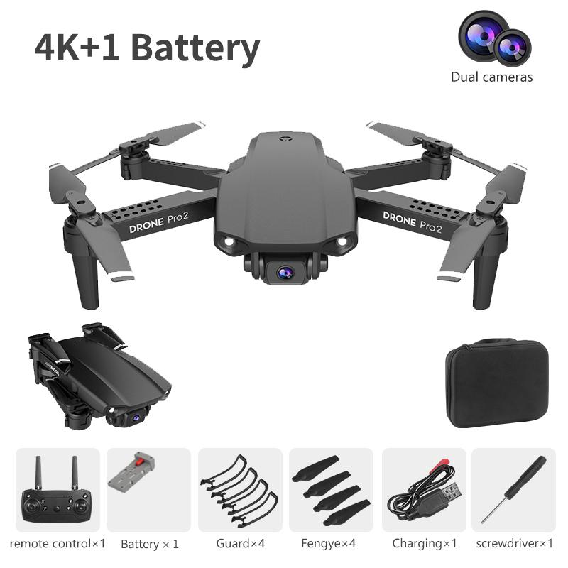 New E99PRO 4K FPV Mini Drone HD Camera RC Quadcopter Gravity Sensing Auto Follow Real-Time Transmission Mobile Control  Foldable