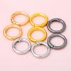 5 цветных колец из сплава с открытыми пружинами, круглые крючки для брелоков, аксессуары для самодельных украшений