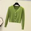 Осенний облегающий повседневный вязаный кардиган для женщин с длинным рукавом, верхняя одежда, элегантный свитер, куртка для женщин, зимняя мода, теплый трикотаж, кардиганы 24745