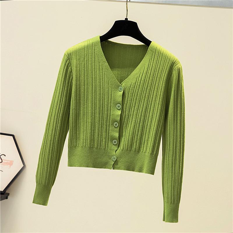 Осенний облегающий повседневный вязаный кардиган для женщин с длинным рукавом, верхняя одежда, элегантный свитер, куртка для женщин, зимняя мода, теплый трикотаж, кардиганы 24745