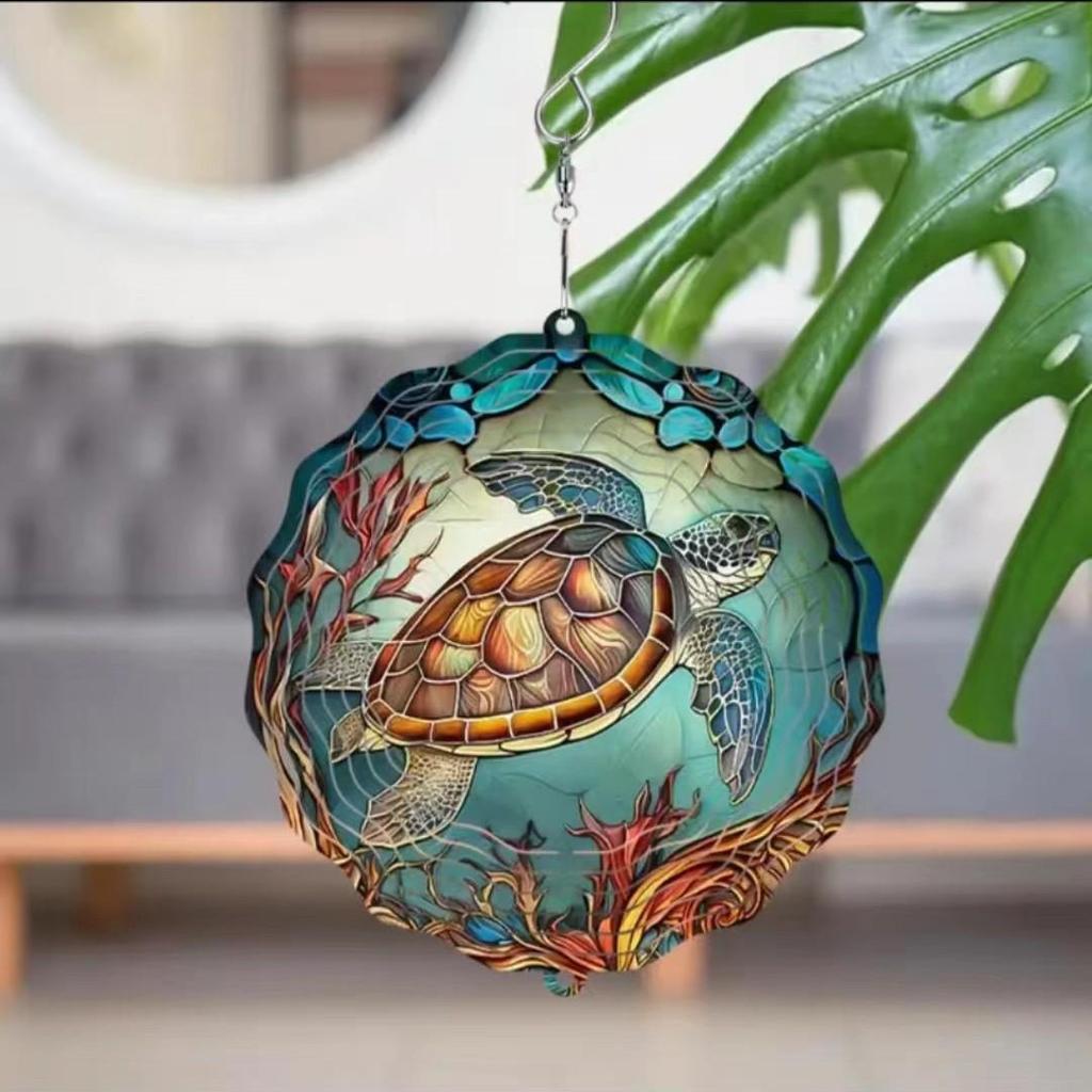 3D вращающаяся музыка ветра в виде совы: Подвеска из нержавеющей стали в виде ветряной мельницы