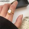 Oval Stone Open Rings For Women Retro Simple Party Accessories Gifts