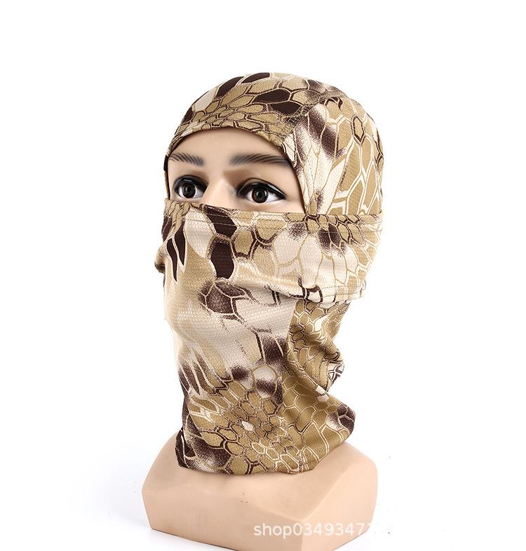 Python Camouflage Tactical Cycling Balaclava - Sandproof Single-Hole Face Mask