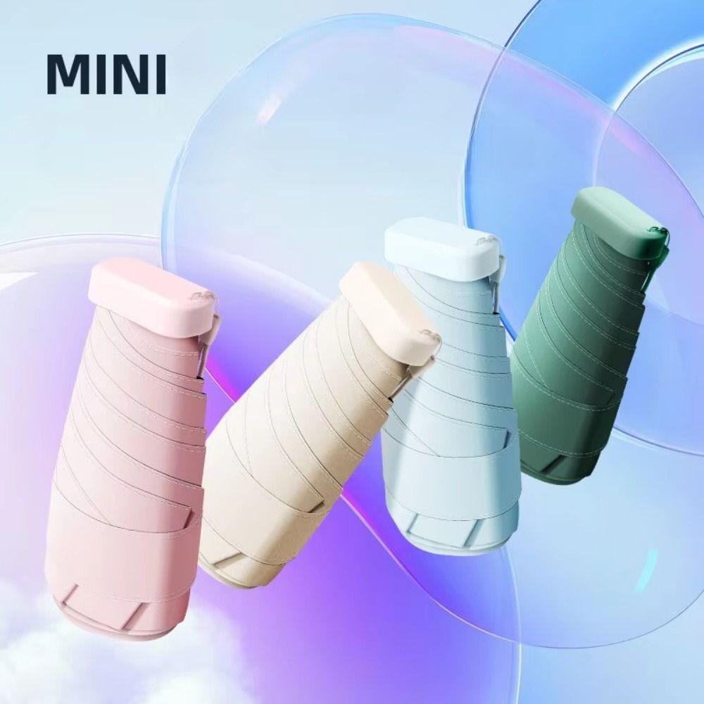 Пятислойный мини-зонт от солнца UPF50, ручной зонт-парасоль, практичный складной карманный зонт для улицы