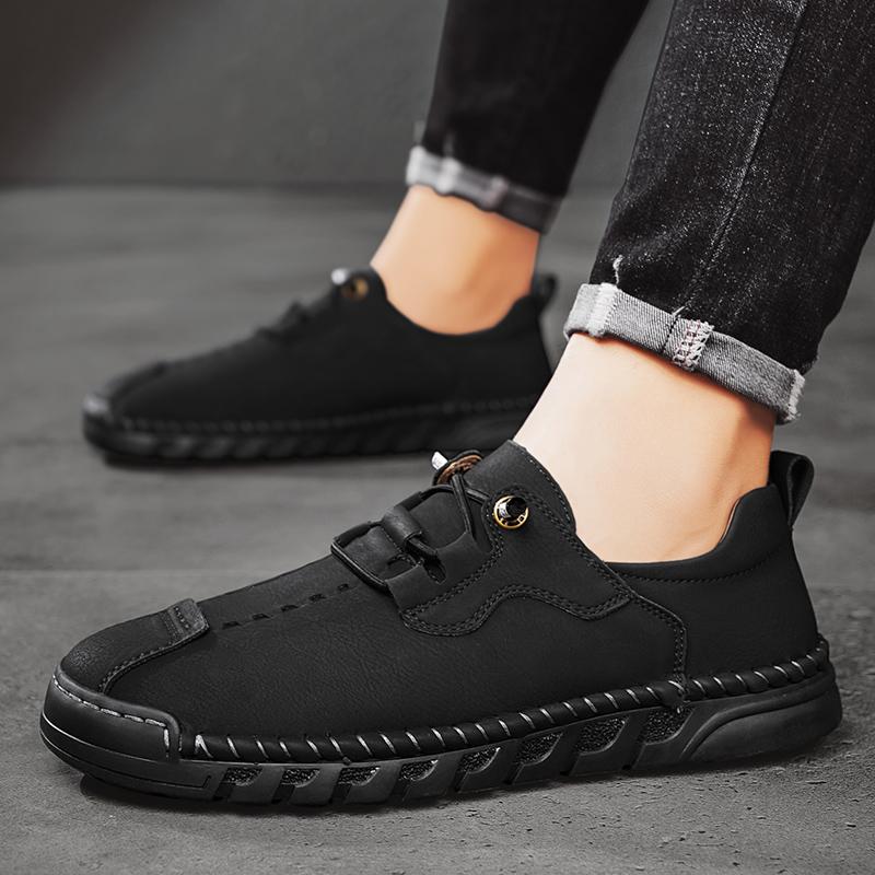 Fashion Fashionable Autumn Men Comfortable One Foot Handmade Soft Soled Casual Shoes Outdoor Men's Breathable and Non Slip Sports Shoes