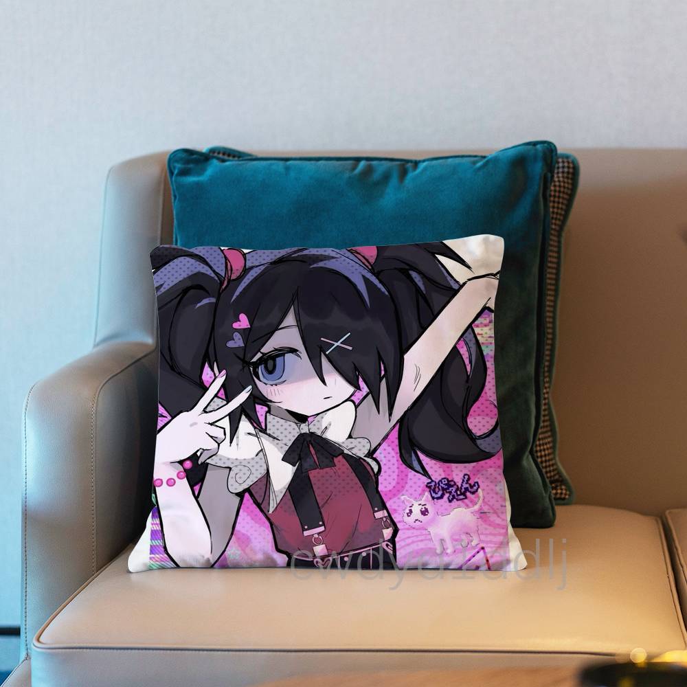 A-Ame Chan Needy Streamer Overload Pillow Case Short Plush Sofa Decorative Gift Home Double-Sided Printing Cushio